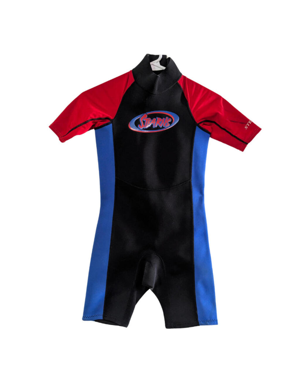 Stearns Youth Shortie Wetsuit, Neoprene Nylon, Black Blue Red, Size Medium, Warm